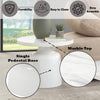 ACME Zaid Engineering Marble & White High Gloss End Table Model LV04226