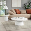 ACME Zaid Engineering Marble & White High Gloss End Table Model LV04226