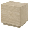 ACME Deon Beige Natural Marble End Table with Natural Marble Top Model LV04246