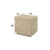ACME Deon Beige Natural Marble End Table with Natural Marble Top Model LV04246