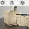 ACME Deon Beige Natural Marble End Table with Natural Marble Top Model LV04246