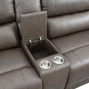 ACME Kantu Brown Synthetic Leather Motion Sectional Sofa Model LV04270