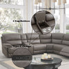 ACME Kantu Brown Synthetic Leather Motion Sectional Sofa Model LV04270