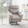 ACME Chriki Light Gray Polished Microfiber Power Recliner with Lift & Heating & Massage Model LV04272