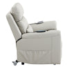 ACME Marsha Light Gray Silicone Synthetic Leather Power Recliner with Lift & Massage Model LV04273