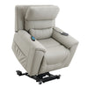 ACME Marsha Light Gray Silicone Synthetic Leather Power Recliner with Lift & Massage Model LV04273