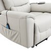 ACME Marsha Light Gray Silicone Synthetic Leather Power Recliner with Lift & Massage Model LV04273