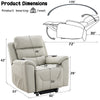 ACME Marsha Light Gray Silicone Synthetic Leather Power Recliner with Lift & Massage Model LV04273