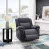 ACME Domana Dark Blue Polished Microfiber Power Recliner with Lift & Heating & Massage Model LV04274