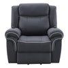 ACME Domana Dark Blue Polished Microfiber Power Recliner with Lift & Heating & Massage Model LV04274