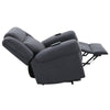 ACME Domana Dark Blue Polished Microfiber Power Recliner with Lift & Heating & Massage Model LV04274
