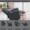 ACME Domana Dark Blue Polished Microfiber Power Recliner with Lift & Heating & Massage Model LV04274