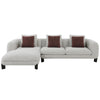 ACME Mardi Maroon & Beige Tweed Sectional Sofa with 6 Pillows Model LV04280