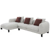 ACME Mardi Maroon & Beige Tweed Sectional Sofa with 6 Pillows Model LV04280