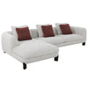 ACME Mardi Maroon & Beige Tweed Sectional Sofa with 6 Pillows Model LV04280