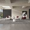 ACME Mardi Maroon & Beige Tweed Sectional Sofa with 6 Pillows Model LV04280
