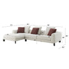 ACME Mardi Maroon & Beige Tweed Sectional Sofa with 6 Pillows Model LV04280