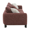 ACME Mardi Maroon Tweed Sofa with 6 Pillows Model LV04290