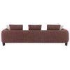 ACME Mardi Maroon Tweed Sofa with 6 Pillows Model LV04290