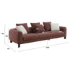 ACME Mardi Maroon Tweed Sofa with 6 Pillows Model LV04290
