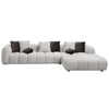 ACME Manilla Ivory White Linen Sectional Sofa with 8 Pillows Model LV04320