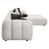 ACME Manilla Ivory White Linen Sectional Sofa with 8 Pillows Model LV04320