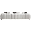 ACME Manilla Ivory White Linen Sectional Sofa with 8 Pillows Model LV04320