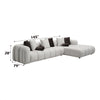 ACME Manilla Ivory White Linen Sectional Sofa with 8 Pillows Model LV04320