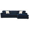 ACME Breton Blue Corduroy Sectional Sofa with 4 Pillows Model LV04400