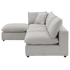 ACME Marisa Beige Boucle Modular Ottoman Model LV04414