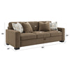 ACME Darya Brown Suede Fabric Sofa with 4 Pillows Model LV04530