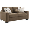 ACME Darya Brown Suede Fabric Loveseat with 3 Pillows Model LV04531