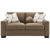 ACME Darya Brown Suede Fabric Loveseat with 3 Pillows Model LV04531