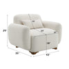 ACME Darius Beige Boucle Chair with Pillow Model LV04542