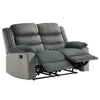 ACME Lesley Gray Corduroy & Velvet Motion Loveseat Model LV04621