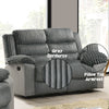 ACME Lesley Gray Corduroy & Velvet Motion Loveseat Model LV04621