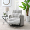 ACME Emee Gray Corduroy Glider Recliner with Swivel Model LV04640