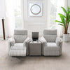 ACME Emee Gray Corduroy Glider Recliner with Swivel Model LV04640