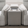ACME Emee Gray Corduroy Console with USB Port Model LV04641A