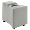 ACME Emee Gray Corduroy Console with USB Port Model LV04641A