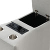 ACME Emee Gray Corduroy Console with USB Port Model LV04641A
