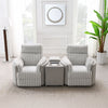 ACME Emee Gray Corduroy Console with USB Port Model LV04641A