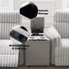 ACME Emee Gray Corduroy Console with USB Port Model LV04641A