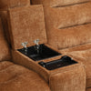 ACME Emmy Orange Chenille Power Motion Sectional Sofa with USB Port Model LV04650