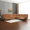 ACME Emmy Orange Chenille Power Motion Sectional Sofa with USB Port Model LV04650