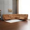 ACME Emmy Orange Chenille Power Motion Sectional Sofa with USB Port Model LV04650