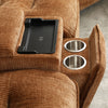ACME Emmy Orange Chenille Power Motion Sectional Sofa with USB Port Model LV04650