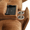 ACME Emmy Orange Chenille Power Motion Sectional Sofa with USB Port Model LV04650