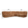 ACME Emmy Orange Chenille Power Motion Sectional Sofa with USB Port Model LV04650