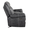 ACME Zubaida Dark Gray Polish Microfiber Power Motion Loveseat with USB Port Model LV04671